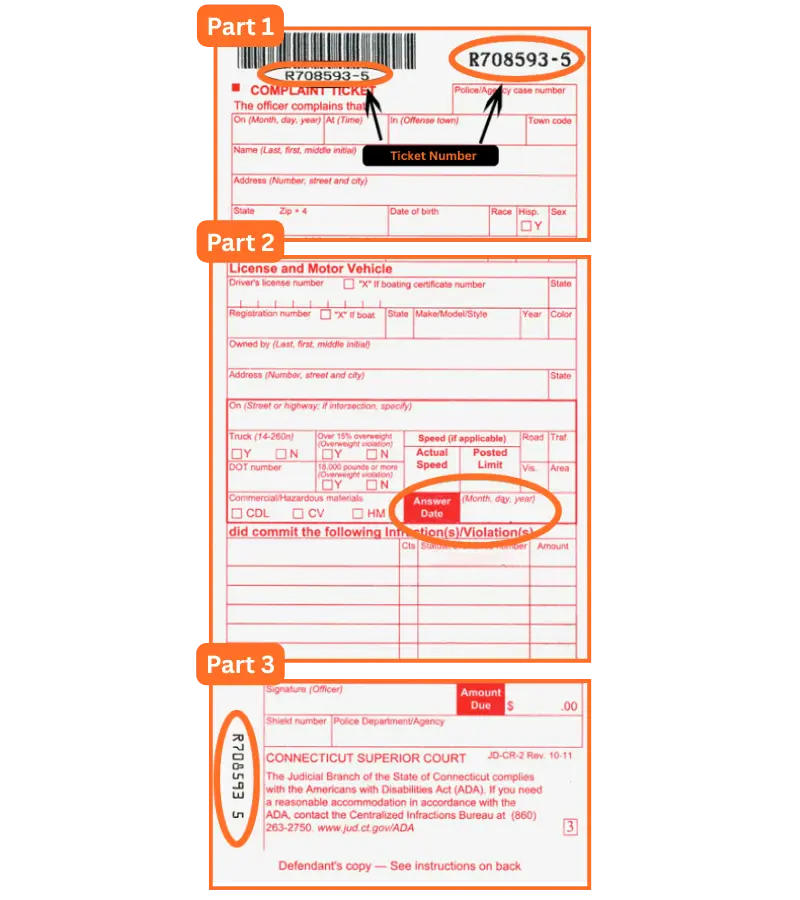 Connecticut traffic ticket explained