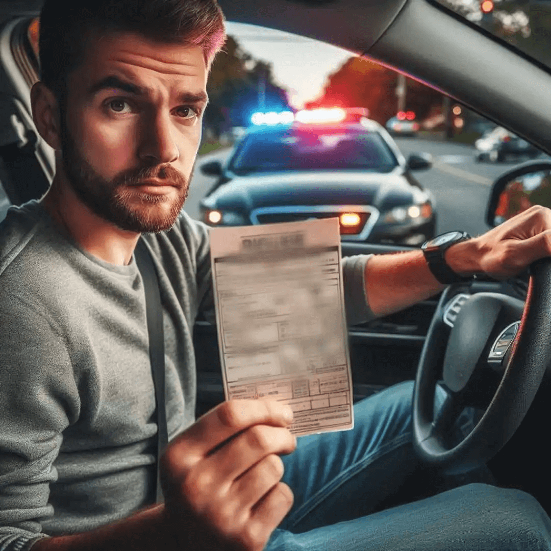A driver holding a violation ticket in Clarion County, PA