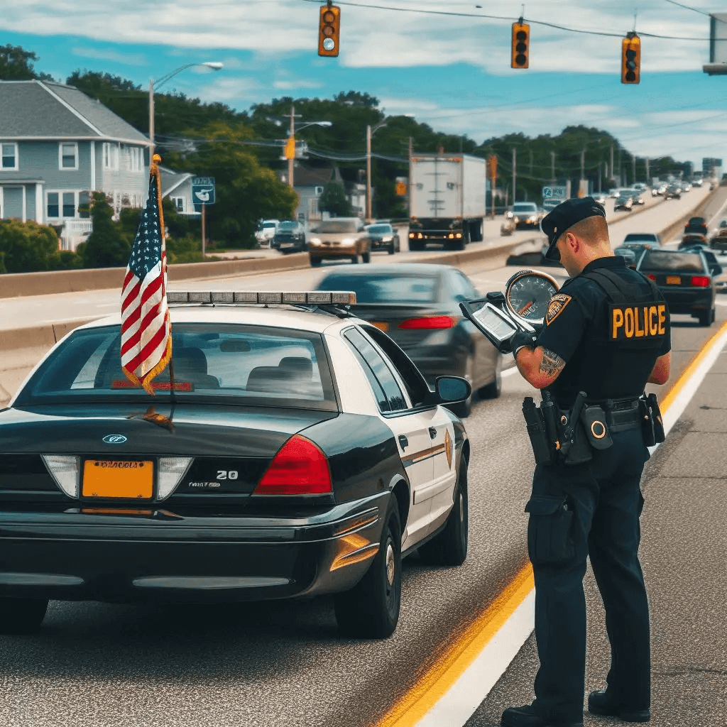 Police checking for red light moving violations in Hunterdon County, NJ
