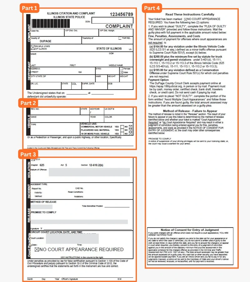 Illinois traffic ticket