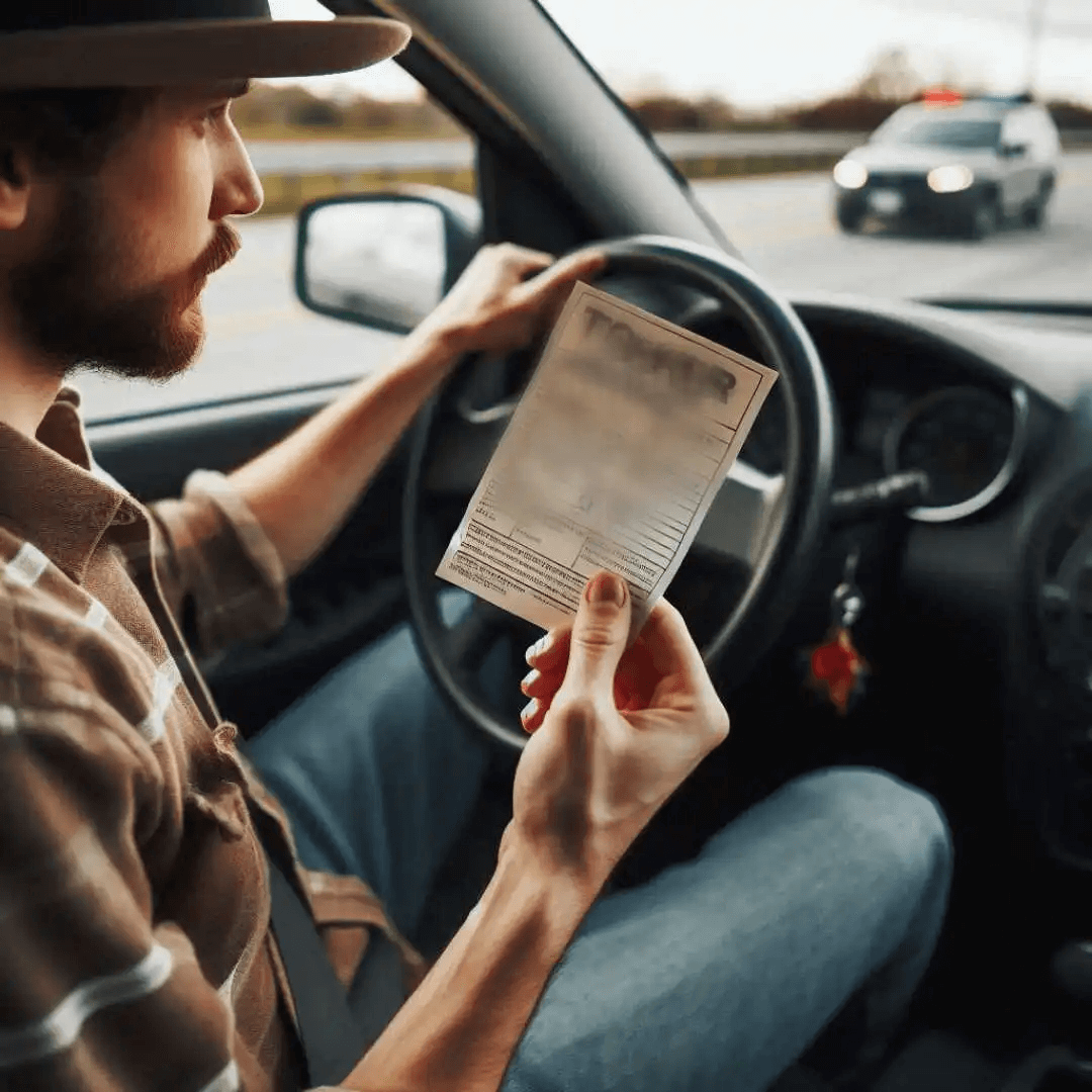 Driver holding a moving violation ticket in Cumberland County, PA