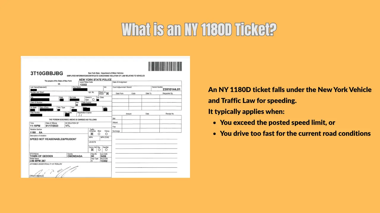 NY 1180D Ticket