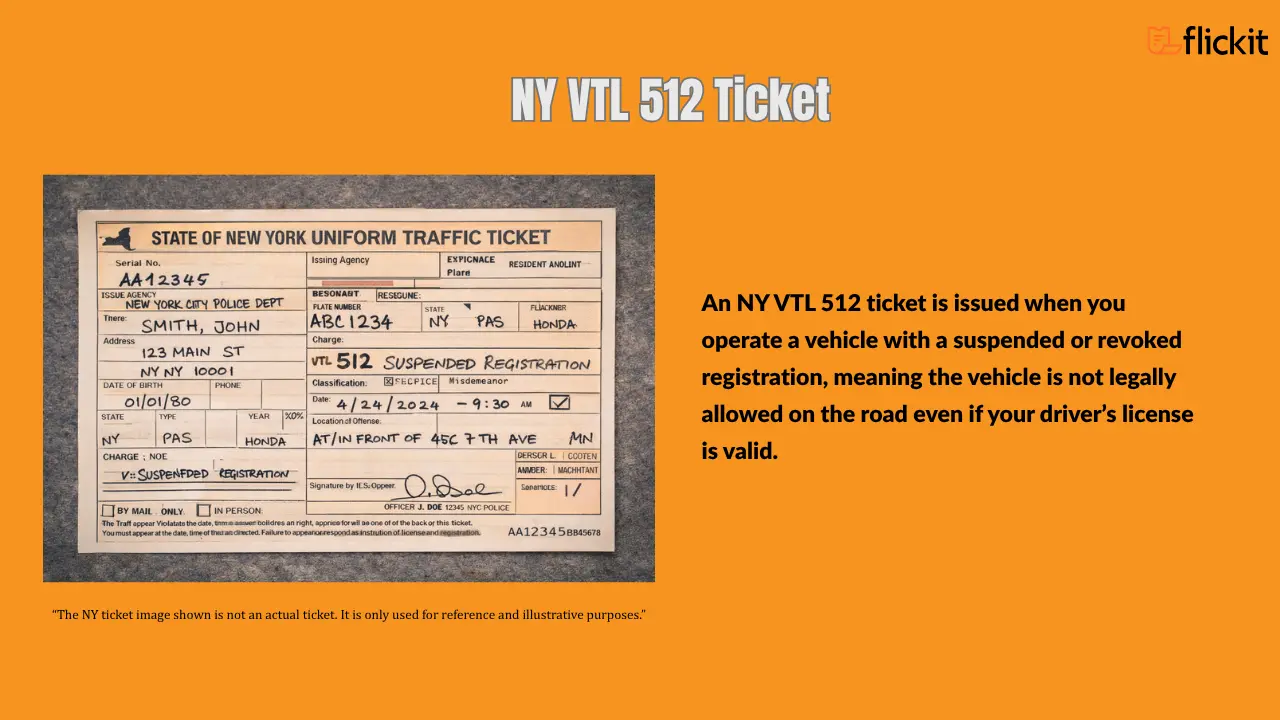 What is NY 1180D Ticket