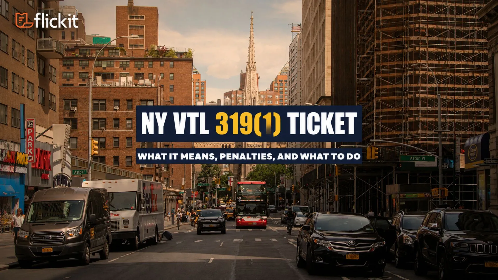 NY VTL 319(1) ticket guide for New York drivers facing insurance violations.
